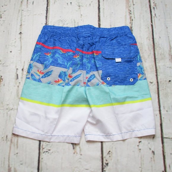 Beautiful Giant Tropical Island Swim Trunks - Picture 2 of 8